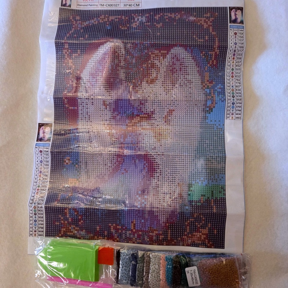 Mixed Lot of 4 Religious Angel Jesus 3D Diamond Art Canvas Craft Kits‎ 30x40cm - Picture 8 of 14